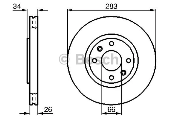 Bosch On Fren Disk 2 Adet Berlingo 307 207 308 C3 C4 Xsara