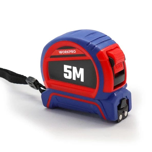 WORKPRO WP261041 5Mx25mm Naylon Kaplama Sarı Çift Taraflı Manyetik Çelik Şerit Metre - Resim 3