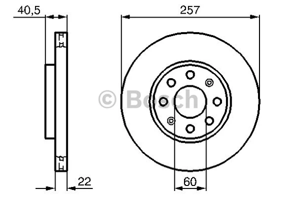 Bosch 986479223 Ön Fren Disk Tk Corsa D 2006- Grande Punto 2005-