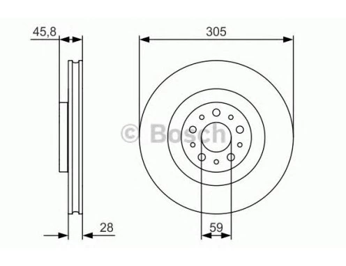 Bosch 0986479736 Ön Fren Disk 2 Adet Doblo 2010- Combo 2012-