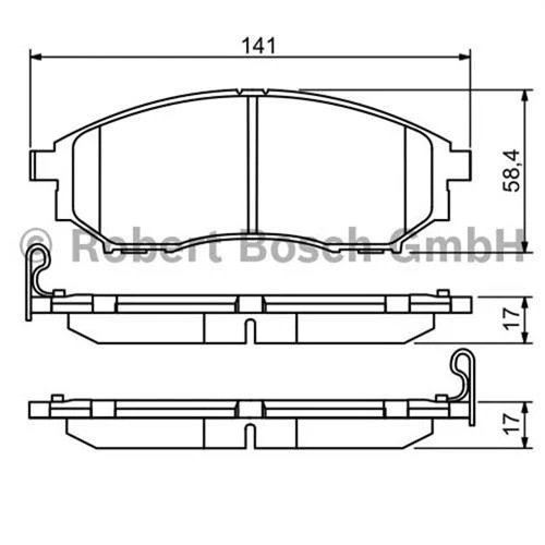 Bosch On Fren Balata Nissan Qashqai 07- Xtrail 07- Koleos 08- ürün görseli 1