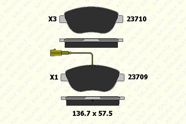 On Fren Balata G Punto Doblo Linea Mjet 05- Kale 2371019205 ürün görseli 1