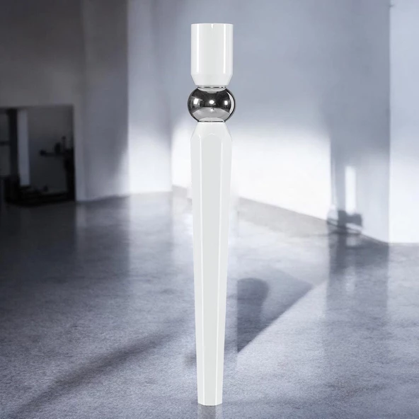 4 Adet Elips Masa Dresuar Ayağı 75 cm Plastik Beyaz Ayak Mutfak Yemek Masası Mobilya Ayakları Beyaz - Resim 7