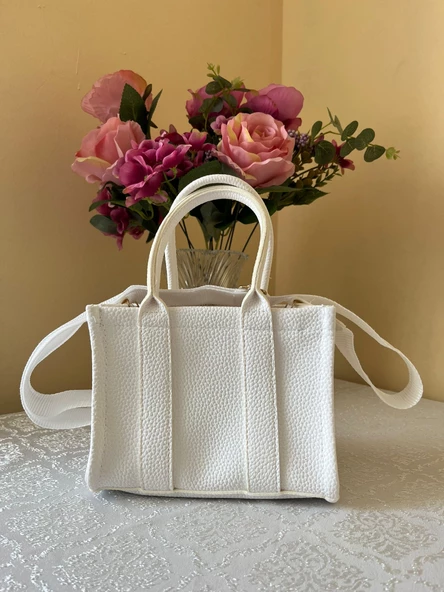 Tote Bag Deri El Ve Çapraz Kadın Çantası - 6