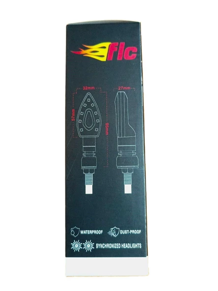 Üniversal Motosiklet Led Sinyal Üçgen Takımı Sarı - 3