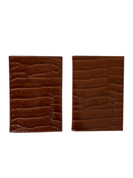 2'li Avantaj Paketi Timsah Derisi Desenli Pasaport Kılıfı - 6