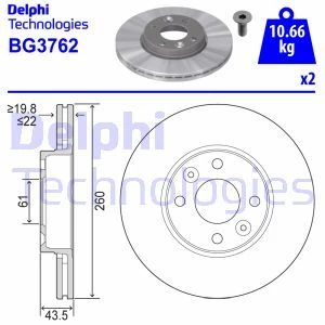 DELPHI BG3762 Fren 40206AX600 (WA553814) (Fiyat:2 Adet İçindir)