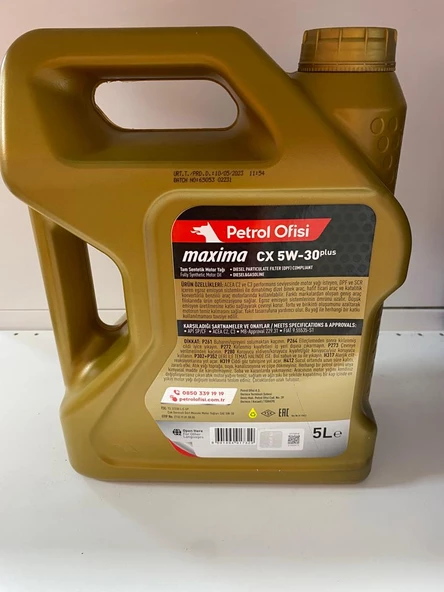Petrol Ofisi CX 5W-30 5 L Motor Yağı 2023 - 2