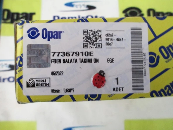 77367910E Fren Balata Takımı Ön 1,3/1,4/1,6 Egea  OPAR - Resim 3