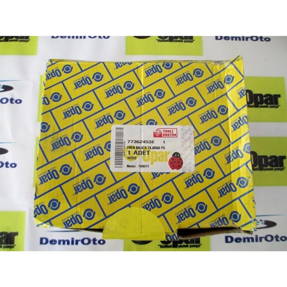 77362453E Fren Balata Tk.Arka Pabuçlu Albea 1,2-1,3-1,4-1,6 Opar 246111803 - Resim 2