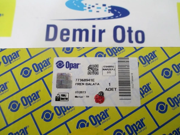 77368941e Fren Balata Takımı Ön 1,3/1,4/1,6 Egea Opar - 2