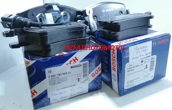 Volkswagen Transporter T5 T6 Bosch Uyumlu Ön Arka Fren Balata Takımı - Resim 3