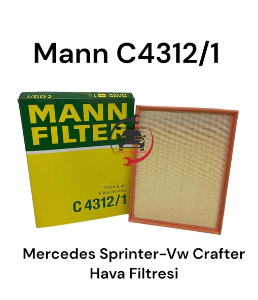 Mann C4312/1 Hava Filtresi Mercedes Sprinter Vw Crafter Uyumlu ürün görseli 1