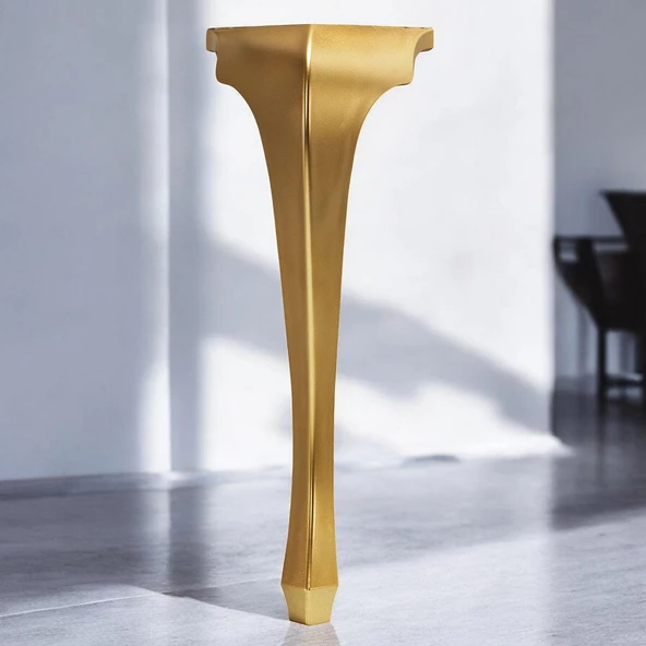Lukens Masa Dresuar Ayağı 75 cm Plastik Altın Gold Ayak Mutfak Yemek Masası Mobilya Ayakları Gold - Resim 6