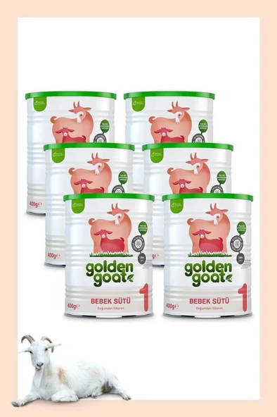 Golden Goat 1 Keçi Sütü Bazlı Bebek Sütü 400 Gr-6 ADET-SKT:09/2026