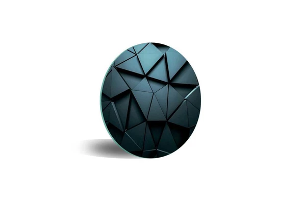 CAM KESME TAHTASI SİYAH ÜÇGENLER ÇAP 32 CM ürün görseli