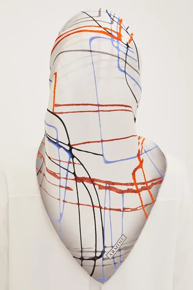 ARMİNE DJ SAF İPEK EŞARP 8948D (S)  (NOSTALJİ SURA) - 2