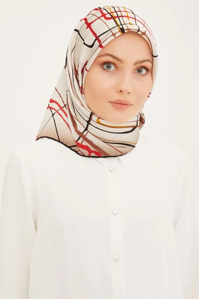 ARMİNE DJ SAF İPEK EŞARP 8948D (S)  (NOSTALJİ SURA) - 9