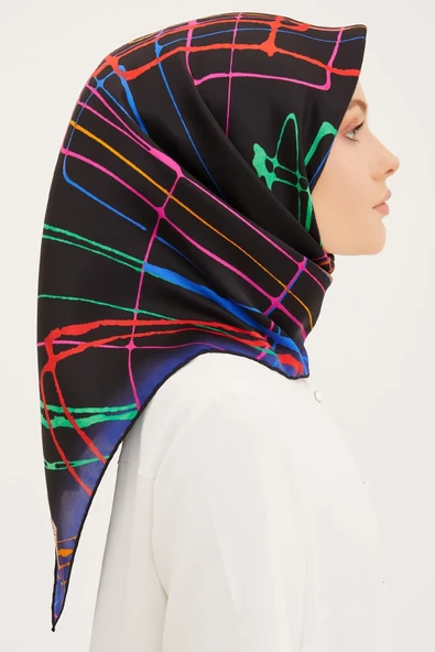 ARMİNE DJ SAF İPEK EŞARP 8948D (S)  (NOSTALJİ SURA) - 12