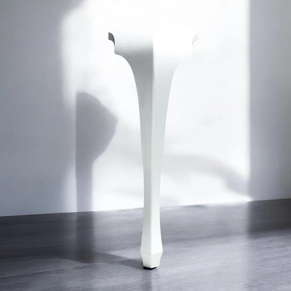 4 Adet Lukens Masa Dresuar Ayağı 75 cm Plastik Beyaz Ayak Mutfak Yemek Masası Mobilya Ayakları - 6