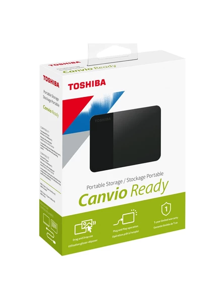 Toshiba Canvio Ready 1tb 2.5" USB 3.0 Taşınabilir Disk Siyah HDTP310EK3AA - 3