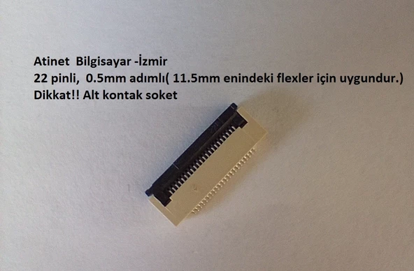 22 Pin 0.5 Adımlı Flex Soketi. Flex Ffc Konnektörü 22-0.5-Alt ürün görseli 1