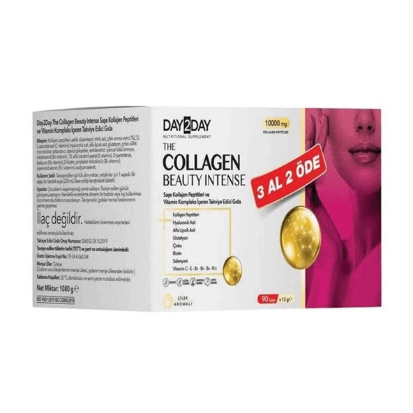 Day2DayThe Collagen Beauty Intense 30 Saşe (Çilek Aromalı) - 3 Al 2 Öde