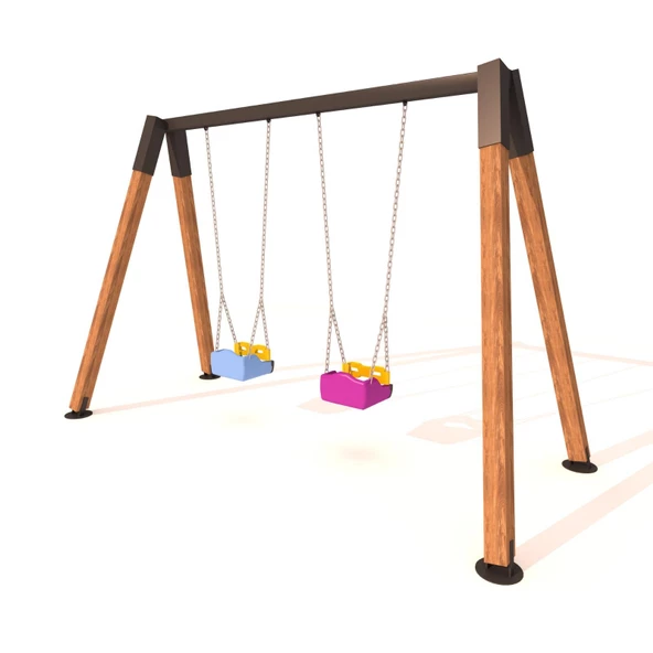 Ahşap Salıncak, 2'li Standart Salıncak Koltuğu - 3