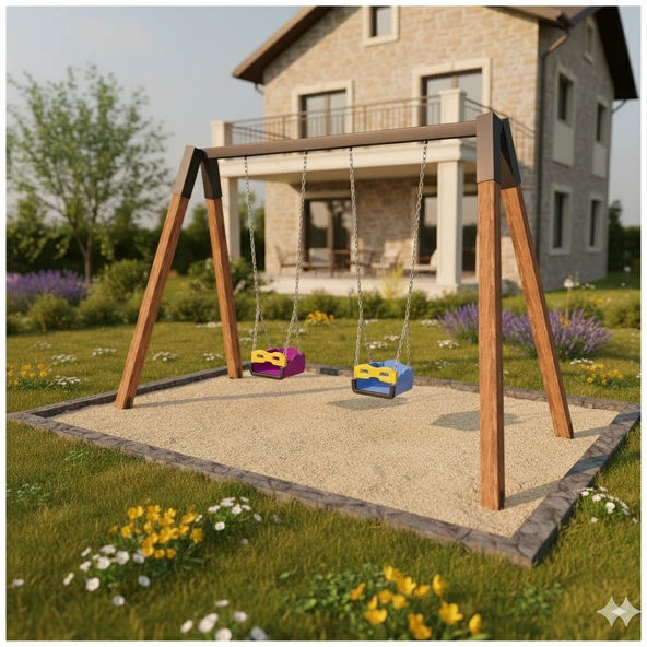 Ahşap Salıncak, 2'li Standart Salıncak Koltuğu - 5