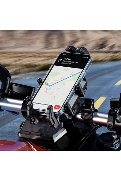 Nukrotech M26 Titreşim Modüllü Motosiklet Telefon Tutucu - 4