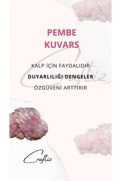 Pembe Kuvars Kalp Çelik Zincirli Kolye - 3