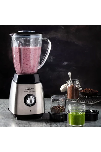 Arzum AR1056 Maxiblend Glass Sürahi Blender - Çelik