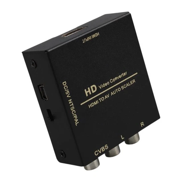 Powermaster PM-33523 HDMI TO RCA AV NTSC/PAL Görüntü Dönüştürücü Çevirici Adaptör Metal Kasa - Resim 8