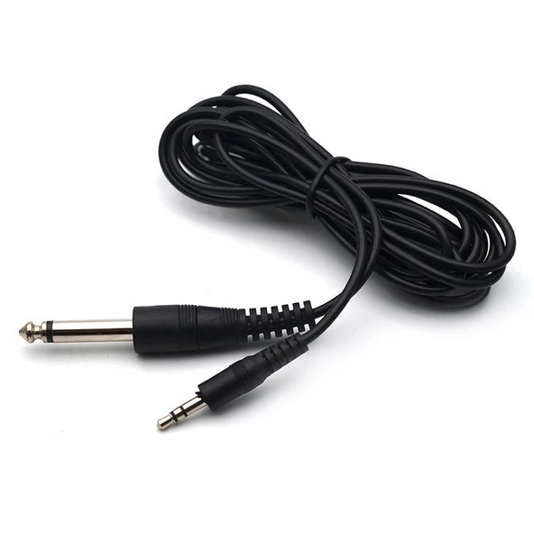 Powermaster PM-15917 Siyah 6.3 Mm Gitar To 3.5 Mm Stereo Ara Kablo (1.4 Metre) - Resim 4