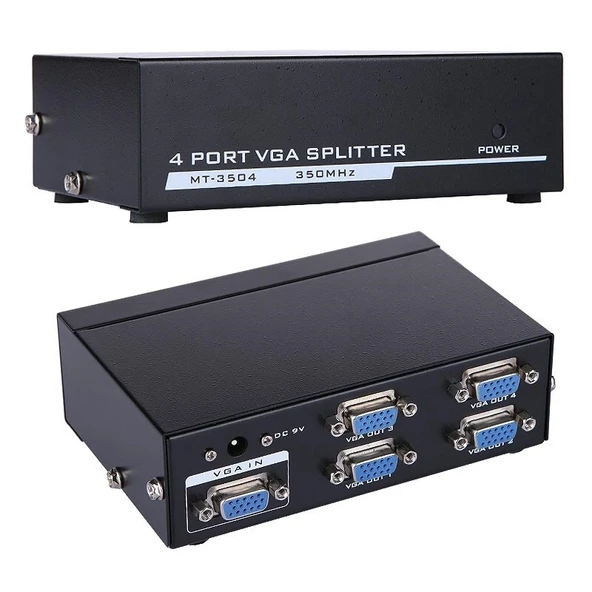 Powermaster PM-6228 4 Portlu 250 Mhz Monitör Çoklayıcı VGA Splitter Dağıtıcı