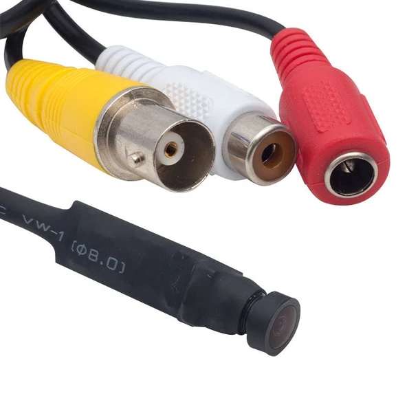 Hello HL-19309 3.6Mm 800 Tvl 1/4 Sensör Ses Çıkışlı Yuvarlak Tip Mini Kamera - 5