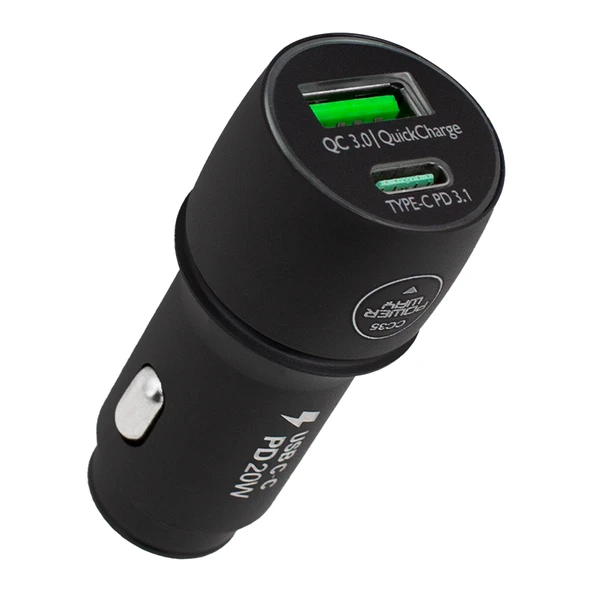 Powerway CC35 Yeni Nesil USB-C (İphone To Type-C) Araç Şarj Seti (PD18W) - 4