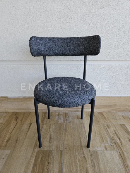 Enkare Antrasit Elisa Sandalye, Teddy Bukle Kumaş - 3