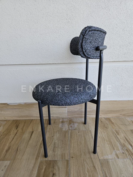 Enkare Antrasit Elisa Sandalye, Teddy Bukle Kumaş - 2