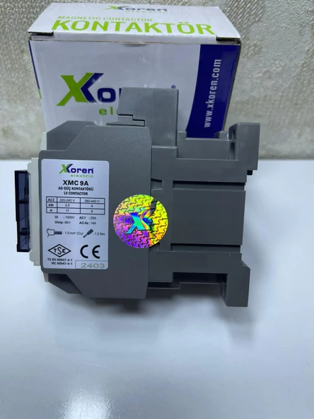 XKoren XMC 9A 4Kw 1NO-1NC Kontaktör AC Bobinli - 2