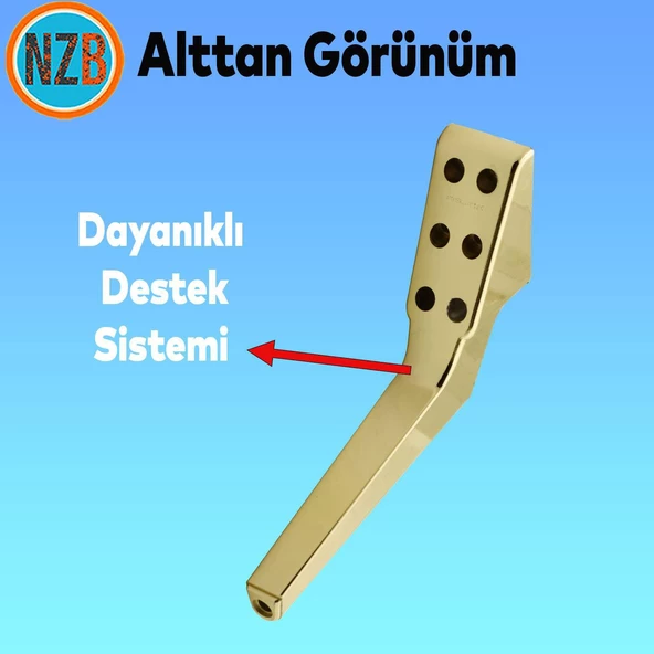 Mobilya Yükseltici Kanepe Sehpa TV Ünitesi Koltuk Ayağı 23 cm Gold Altın Baza Ayak - 3