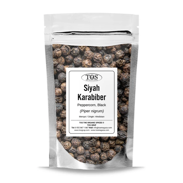 Siyah Karabiber Bütün 100 gr (1. Kalite) Piper nigrum