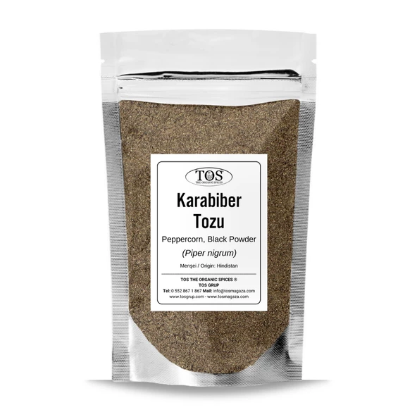 Siyah Karabiber Tozu 250 gr (1. Kalite) Piper nigrum