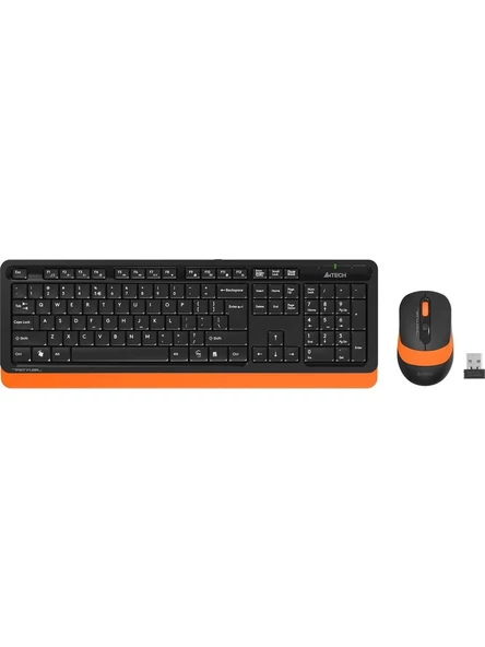 A4 Tech FG1010 Kablosuz Standart Turuncu Q Klavye+Mouse ürün görseli 1