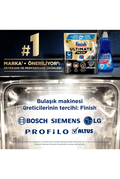 Finish Ultimate Plus Hepsi Bir Arada 60 Kapsül Bulaşık Makinesi Deterjanı Tableti - 9