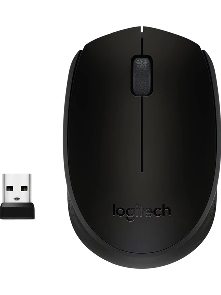 Logitech M171 USB Alıcılı Kablosuz Kompakt Mouse - Siyah ürün görseli 1
