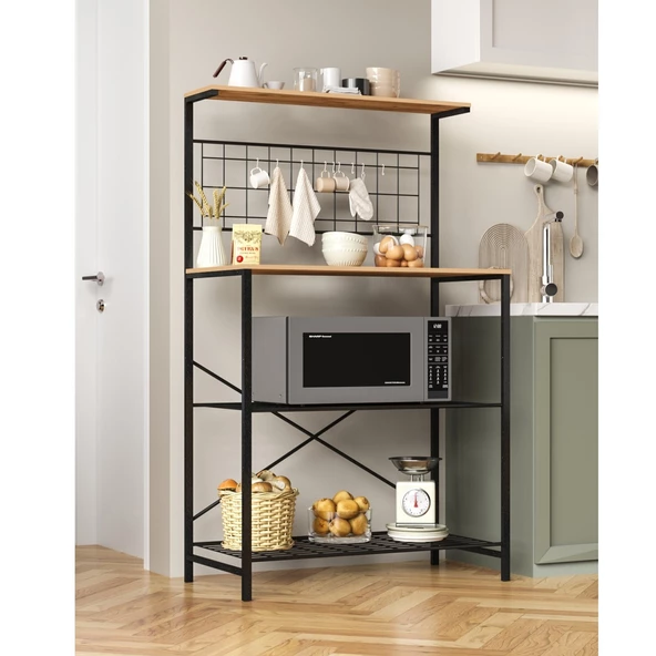 Eportatif Çok Amaçlı Dolap Mutfak Rafı Bango Masa Çam 1433