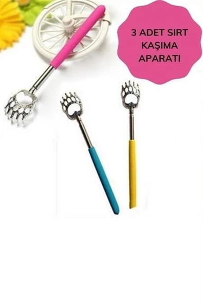 Petinka Sırt Kaşıma Kaşağı Pratik Kolay Teleskopik Metal  Aleti Aparatı - 11