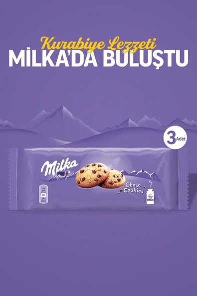 Milka Choco Cookies Damla Çikolatalı Kurabiye 168 gr - 3 Adet