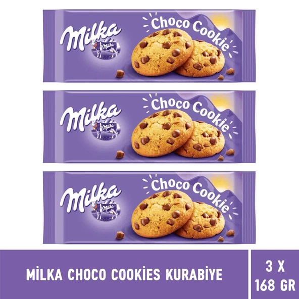 Milka Choco Cookies Damla Çikolatalı Kurabiye 168 gr - 3 Adet